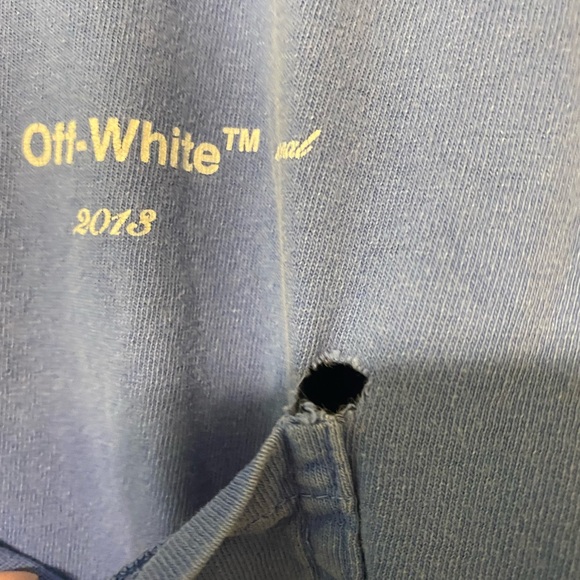 Off-White C/O Virgil Abloh blue tee shirt with pockets AS IS CONDITION XL - Picture 14 of 16